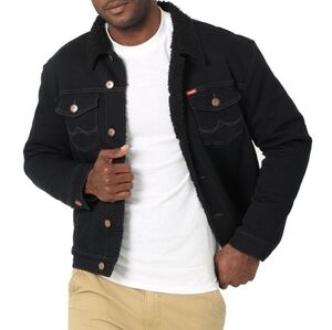 Wrangler Lined Black Denim Jacket